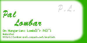 pal lombar business card